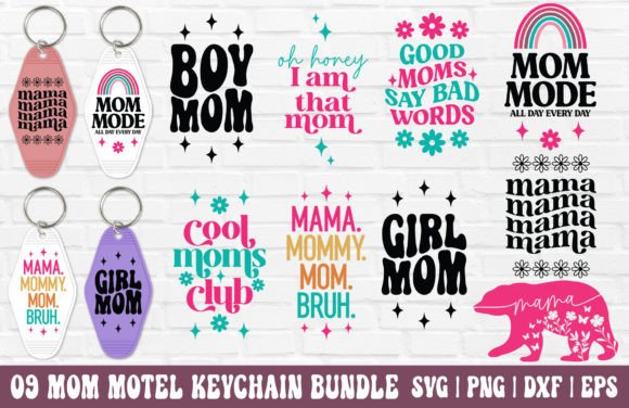 Download Mom Motel Keychain SVG Bundle - Mom SVG - Mom Collection