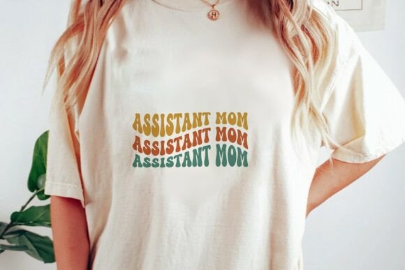 Download Assistant Mom Retro Wavy Design Png - Mom Collection