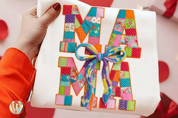 Download Patchwork Mama, Mom Day Coquette Bow Png - Mom Collection