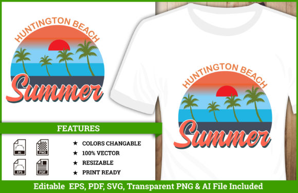 Download Huntington Beach Summer T-shirt Design - Shirt design Collection