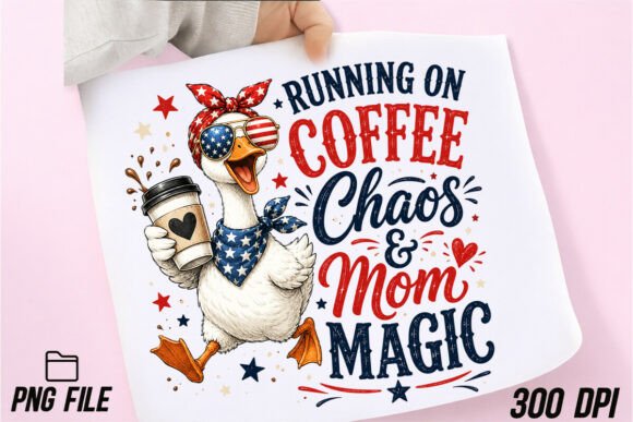 Download Funny Goose Mom Patriotic Gift PNG - Mom Collection