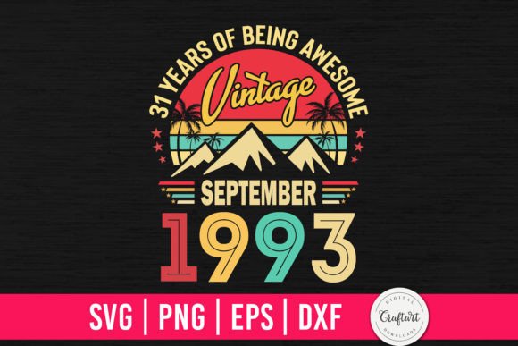 Download Vintage 1993 September 31th Birthday - 1993 Collection