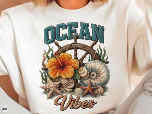 Download Ocean Vibes Summer Beach Shirt Design - Shirt design Collection