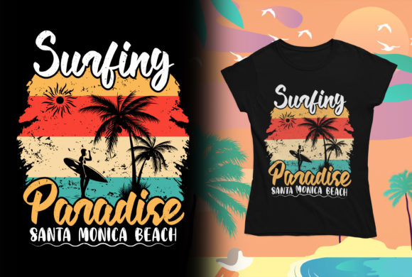 Download Santa Monica Beach Summer T-Shirt Design - Shirt design Collection