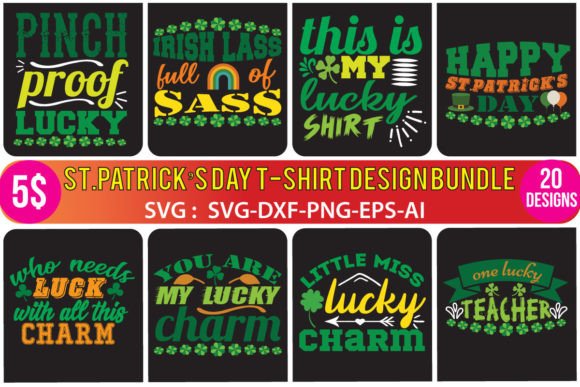 Download St.patrick's Day T-shirt Design Bundle - Shirt design Collection