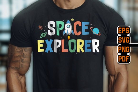 Download Space Explorer T-Shirt Design SVG PNG - Shirt design Collection