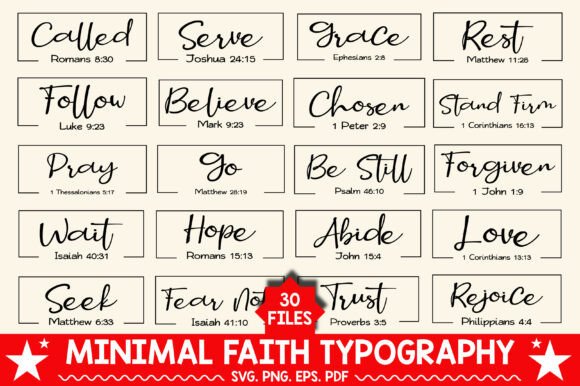 Download Minimal Faith Typography SVG PNG - Typography Collection