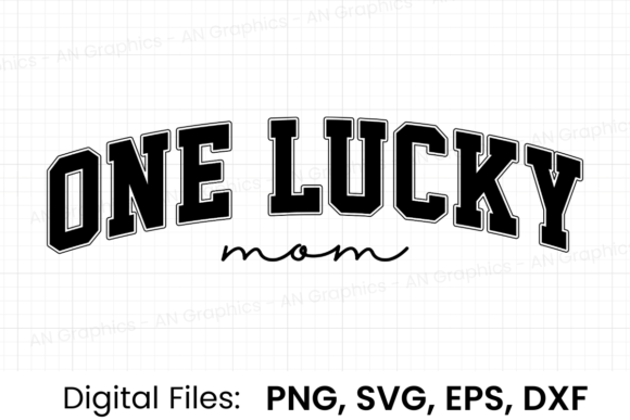 Download One Lucky Mom Retro Varsity SVG - Lucky mom Collection
