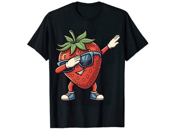 Download Strawberry Dabbing T-Shirt Design - Shirt design Collection