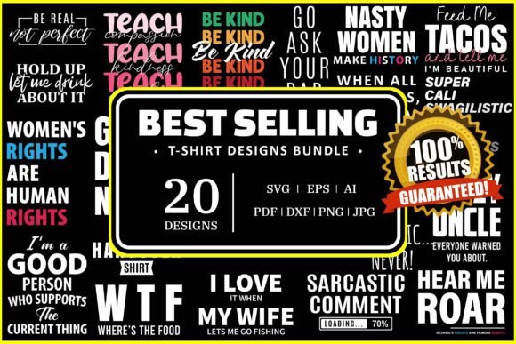 Download 20 Best Selling T-Shirt Designs Bundle - Shirt design Collection