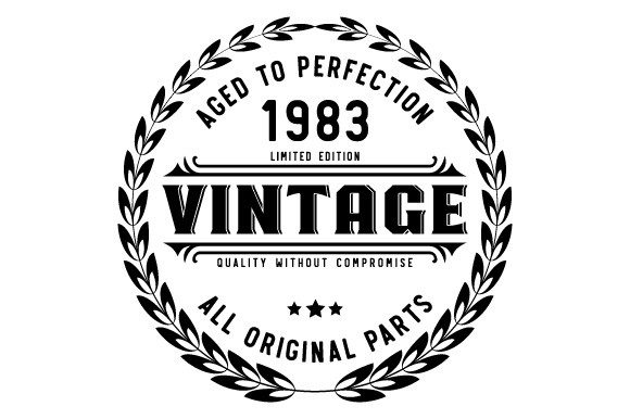 Download Vintage 1983 Aged to Perfection SVG EPS - 1983 Collection